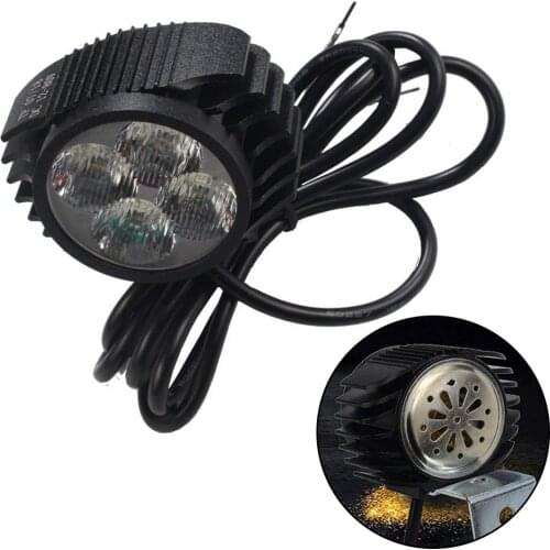 Electric Bicycle Ebike LED Headlight 36V 48V Waterproof 4 Lights With Horn Shockproof Waterproof Electric Scooter Front Lamp