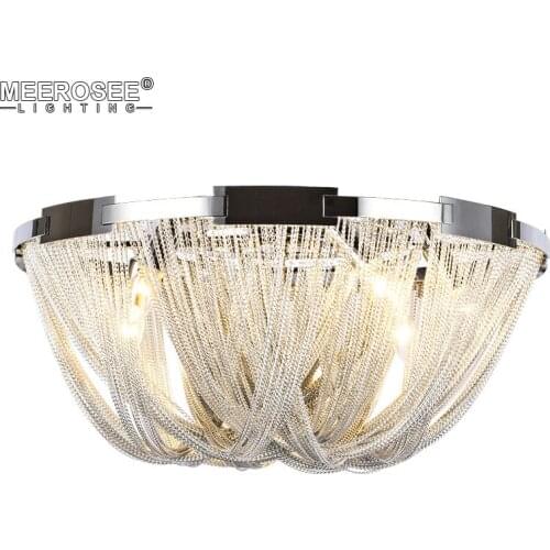 French Empire Chain Chandelier Light Fixture Flush Mounted Lamp Chain Light Lighting Fixture Silver Project Lighting
