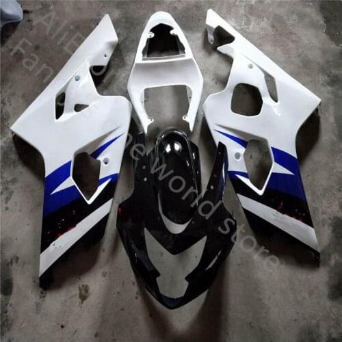 Customized Fairing For Suzuki GSXR600 04-05 GSXR750 2004 2005 white blue black Fairing Body Kits (Injection Molding)