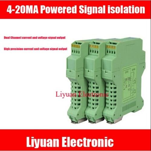 4-20MA Powered Signal isolation / temperature isolation transmitter / single input and output Dual Channel isolation distributor