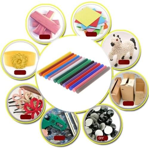 14pcs Hot Melt Glue Stick Mix Color 7mm Viscosity For DIY Craft Toy Repair Tools New