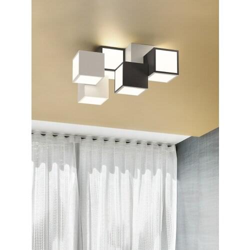 Creative square ceiling lamp modern led lights for room simple decoration salon study lustre room light fixture bedroom lamps