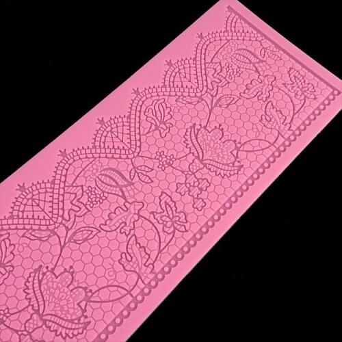 Minsunbak Newly developed Silicone lace mould Cake fondant Edge decoration tool DIY wedding lace pad embossing moulds