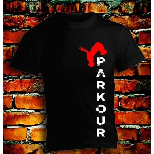 Vertical Parkour Climbing Free Running Swinging Jumping Urban Mens T Shirt