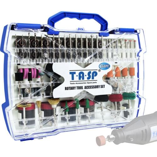 268PC Abrasive Rotary Tool Accessories Set Electric Mini Drill Bit Kit for Dremel Sanding Polishing Cutting Engraving Heads