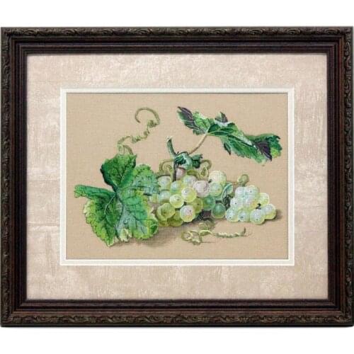 14CT Counted Chinese Cross Stitch Kits set Embroidery Needlework Kitchen Grape Restaurant Fruit