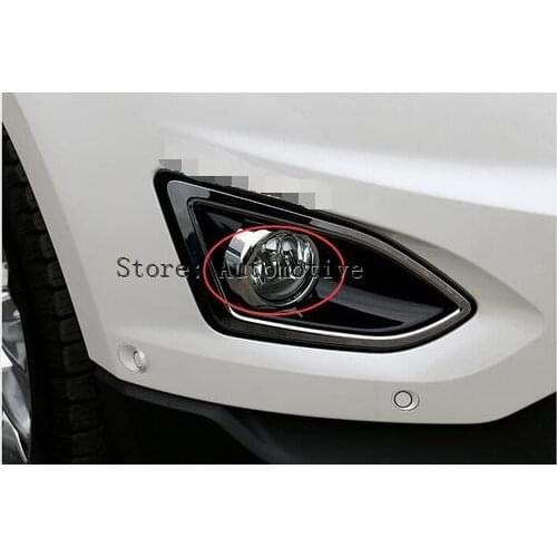 Pair ABS Front fog light lamp Ring frame cover trim for ford Edge 2015 2016 2017