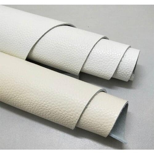 White Cowhide Leather Top Layer Beige Leather Fabric Bedside Upholstered Sofa Whole Cut Leather