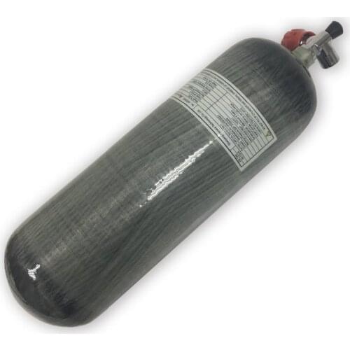 AC10911 Paintbal PCP Use Tank 9L CE Carbon Fiber 4500psi Gas Cylinder SCUBA Tank For Airforce Condor M18*1.5 Pcp Acecare