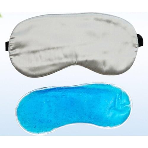 Silk Sleep Eyemask Shade Patch Comfortable 19Momme Mulberry Silk Eyemask Can Put Ice Packing Adjust elastic tape Eyemask