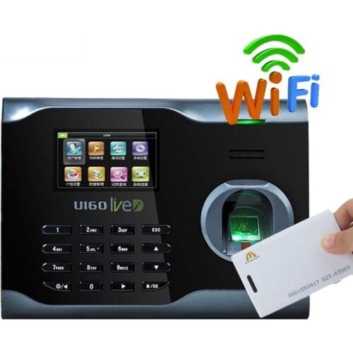 U160 Time Attendance Machine WIFI TCP/IP Fingerprint And RFID Card Employee Device Fingerprint Recognition Access Control System