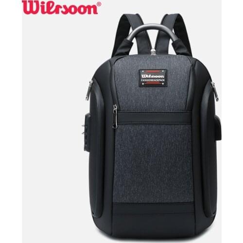 Wiersoon Fashion Men High Quality Crossbody Bag Waterproof Anti Theft TSA Lock USB Charging School Business Casual Chest Bags