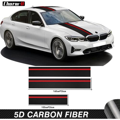 5D Carbon Fiber Vinyl Car Hood Bonnet Roof Rear Trim for BMW 3 Series G20