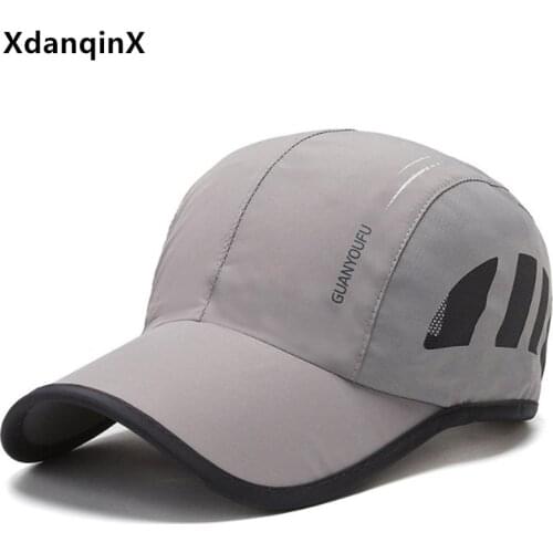 XdanqinX Summer New Ultra-thin Breathable Baseball Caps For Men Women Snapback Hat Mesh Cap Adjustable Size Couple Sports Cap