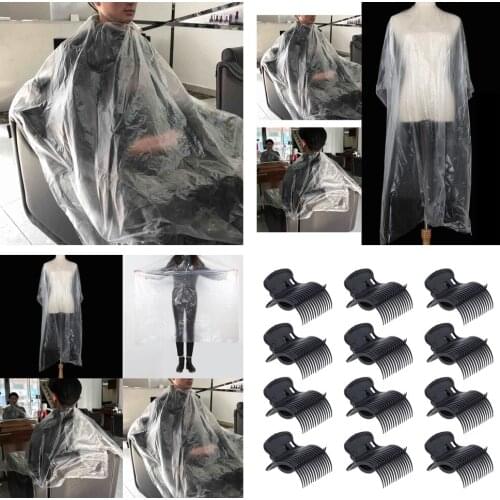 100x Disposable Hair Cutting Cape Gown Barber Capes Cloth Apron + Gifts