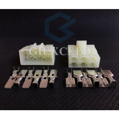 2 Sets 6 Pin 6070-6481 Auto Wire Connector Female Male Socket With Terminals