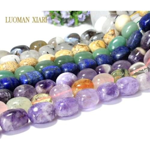 AAA Natural Gem Pink Crystal Amethysts Unique Nearly Oval Shapes Stone Beads For Jewelry Making DIY Bracelet, Necklace 15*20mm