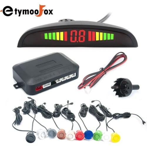 CarPro Universal Car LED Parking Sensor with 4 Radar Accurate Digital Display of Obstacle Distance Alarm Parktronic Kit