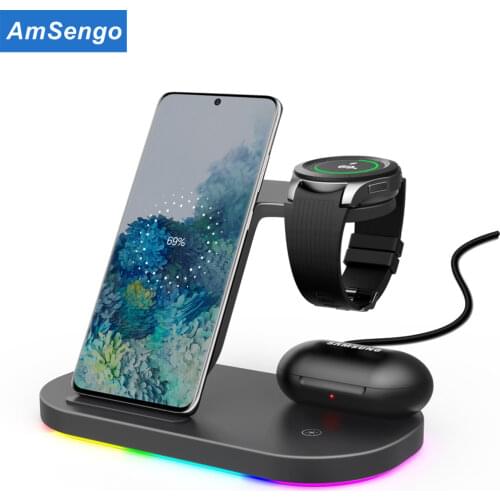 Amsengo Qi Wireless Charger for iPhone 12 Pro Max Mini Chargers For Samsung s9 s10 note 20W Induction Fast Wireless Charging Pad