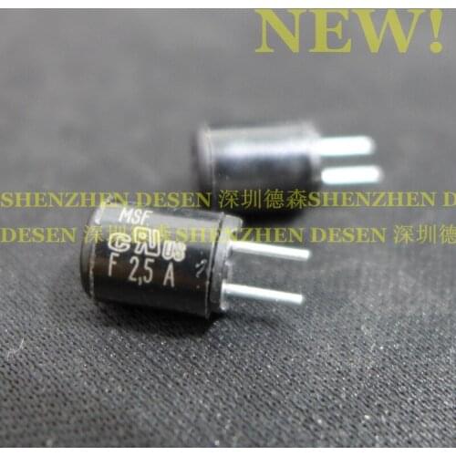 MSF Fuse MSF F2.5A 125V Subminiature Fuse, 6.4 mm, Quick-Acting F, 125 VAC, 125 VDC Non resettable fuses MSF F2,5A 125V