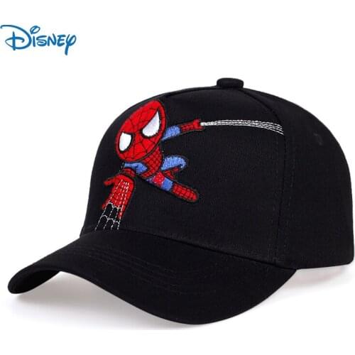 Disney Marvel Hat Superhero Embroidered Spider Childrens Hat Baby Boys Girls Hip Hop Outdoor Hat Suitable for 3-8 Years Old