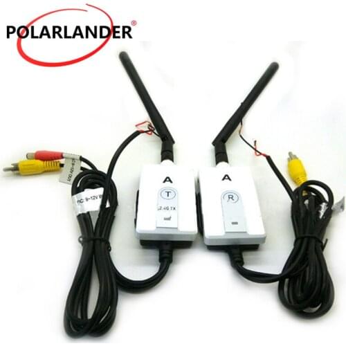 For Truck Transmitter and Receiver Reversing Rear View Backup Camera 200m Range AV Cable 2.4G Wireless Car Video Monitor