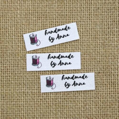 120 piece Custom Ironing Labels, Logo or Text, Personalized Brand , Clothing Labels, handmade, Iron on label(YT161)