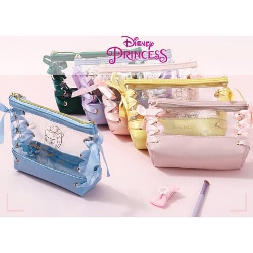 Disney Princess Anime Figures Cartoon Product Cosplay Accessories Storage Bag Makeup Pen Unisex Gift