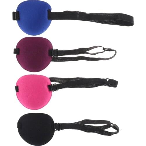 Use Concave Eye Patch 3D Foam Groove Eyeshades For Lazy Eye Hot Sale Washable Eyeshades Adjustable Strap 4 Colours