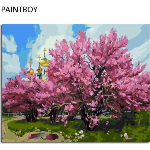 PAINTBOY Framed Pictures Painting By Numbers Landscape Handwork Canvas Oil Painting Home Decor For Living Room