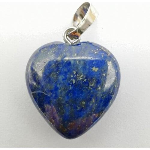 Lapis Stone Heart Pendant Lucky Jewelry For Woman Gift S3029