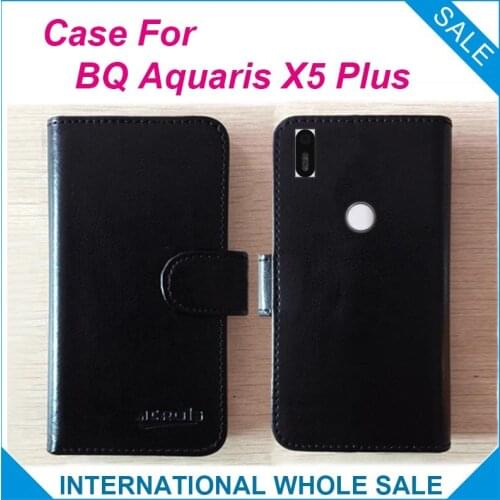 Hot! BQ Aquaris X5 Plus Case Factory Price High Quality Leather Exclusive Cover Phone Wallet Bag for BQ Aquaris X5 Plus Tracking