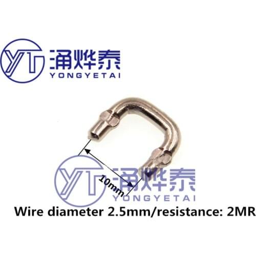 YYT Manganin copper resistance/sampling resistance 2 milliohms/pitch 10mm/wire diameter 2.5mm/0.002R/2mR high current