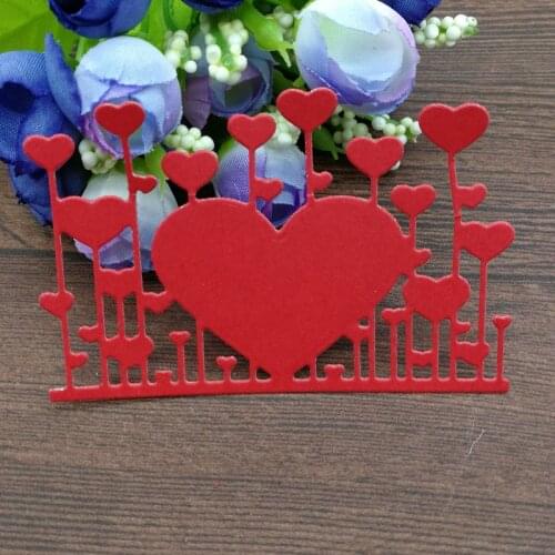 Heart Borderline Metal Cutting Dies Scrapbook card invitation paper craft party decor embossing stencil cutter