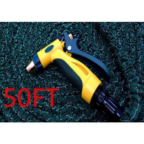 50FT Multipurpose triple Extendable elasticity Magic Garden Hose Car Washing Water gun Watering Kits
