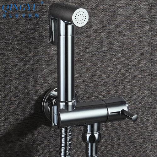 QINGYU ELEVEN soild brass bidet shower set hand shattaf shower toilet bidet set bidet hygienic shower set
