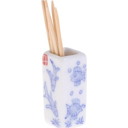 1 set 1/12 Scale Miniature Dollhouse Chinese Chopsticks tube Tableware Set Kitchen Toy