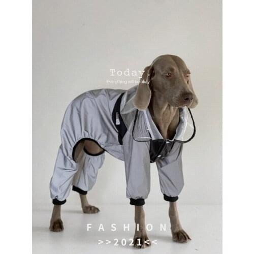 Large Dog Raincoat Hand-made Full-wrapped Dog Raincoat Golden Retriever Labrador Akita Dog Clothes Dog Coat Dog Accessories