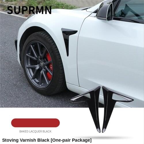 Suitable for Tesla model3 modified shark gill fake air outlet model3 simulation side air outlet decoration accessories