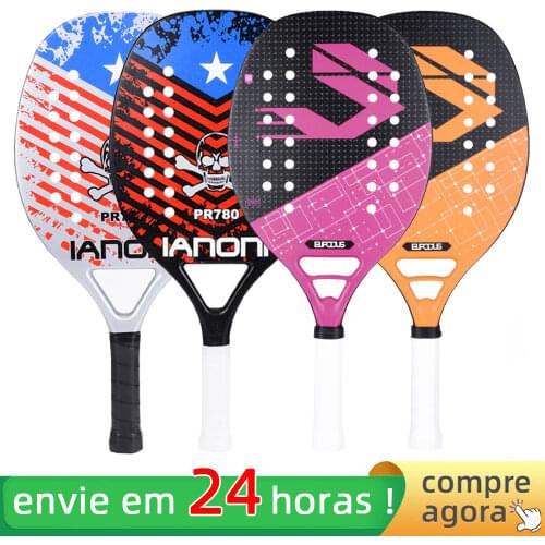 Carbon and Glass Fiber Beach Tennis Racquet EVA Soft Face Paddle Sports Tennis Racket with Cover
