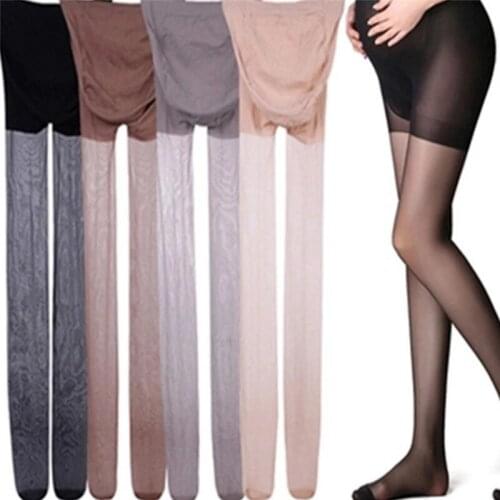 Adjustable High Elastic Leggings ummer Maternity Pregnant Women Pregnancy Pantyhose Ultra ThinTights Stockings