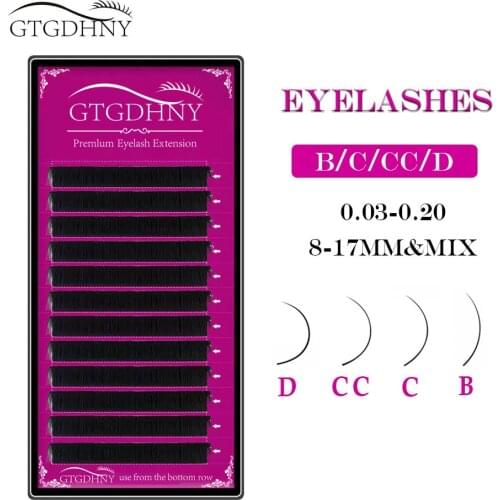 GTGDHNY All size Russian Volume Eyelash Extension False Individual Eyelashes Hand Made Faux Mink Eyelashes for Extensions