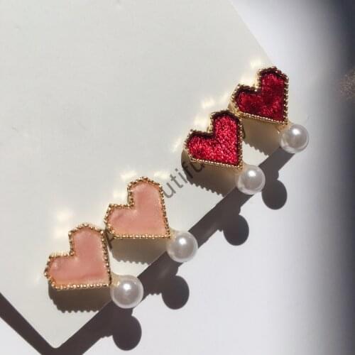 Fashion Heart Earrings No Hole Ear Clips Romantic Velvet Love Clip On Earring Without Piercing Minimalist Earrings Jewelry CE461