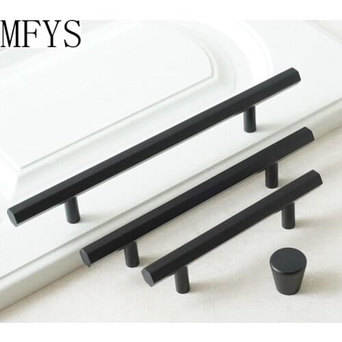MFYS 3.78'' 5.0'' 6.3'' 7.55'' Drawer Pulls Hexagon Dresser Handles Black Modern Kitchen Cabinet Handles Hardware