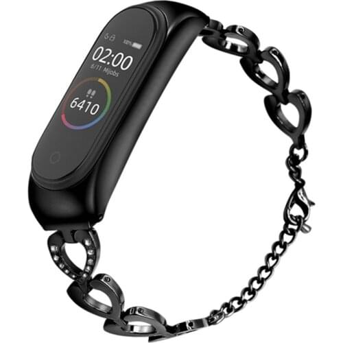 Smart Wristband For Xiaomi Band 5 4 3 Bracelet Replaceable Stainless Steel Wrist Strap For Xiaomi mi band 4 bracelet Women Gift