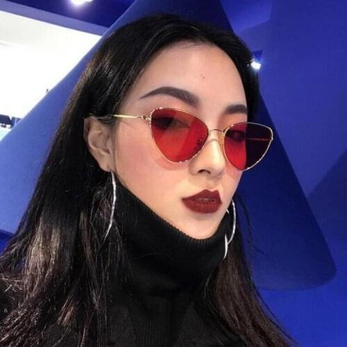 Cute Sexy Ladies Cat Eye Sunglasses 2021 Women Vintage Brand Black Sun Glasses for Women Female Oval Glasses UV400