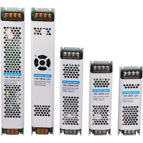 Ultra-thin Switching Power Supply DC12V 24V Transformer Power Source Adapter For Led Strip CCTV 400W 300W 200W 150W 100W 60W