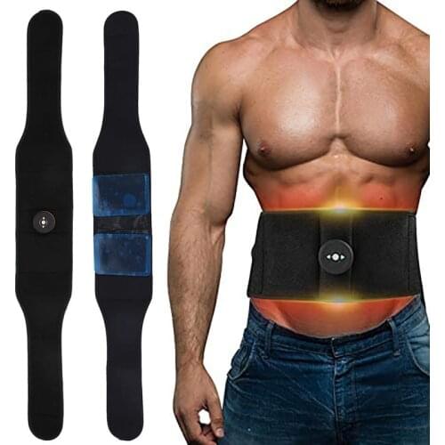 EMS Fitness Trainer Belt Electric Rechargeable Abdominal Trainer Muscle Stimulator Toner Weight Loss Smart Body Slimming Belt