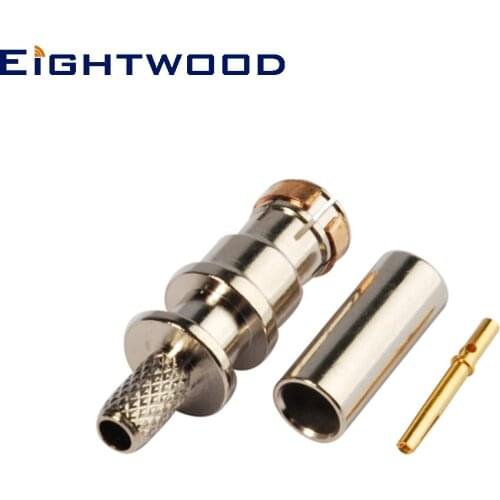 Eightwood DAB DAB+ GPS Radio Antenna Connector SMB Jack Male Straight Crimp Attachment for LMR-100 RG174 RG316 Cable 50 Ohm 5PCS