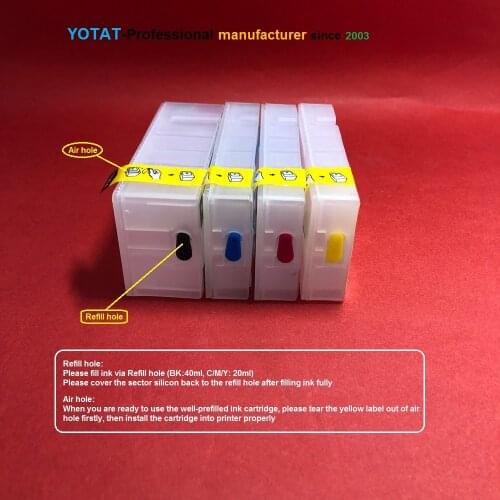 YOTAT 1set Empty Refillable PGI-1300 ink cartridge PGI-1300XL for Canon MAXIFY MB2030 MB2330 MB2130/MB2730